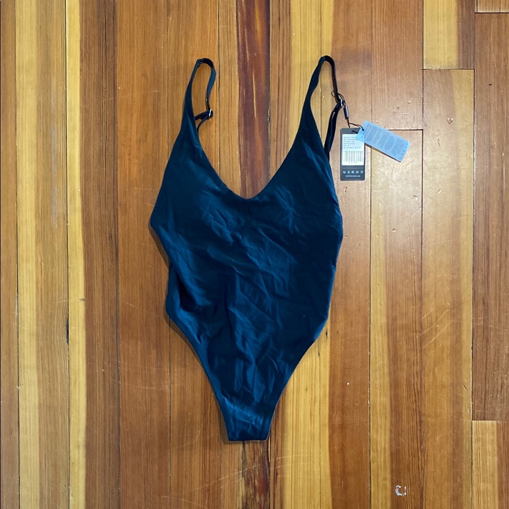 Black Thong One Piece Bathing Suit